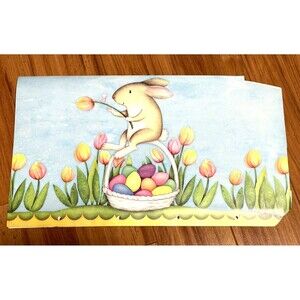 NEW Bunny And Basket Easter Eggs Magnetic Mailbox Cover Standard Briarwood Lane